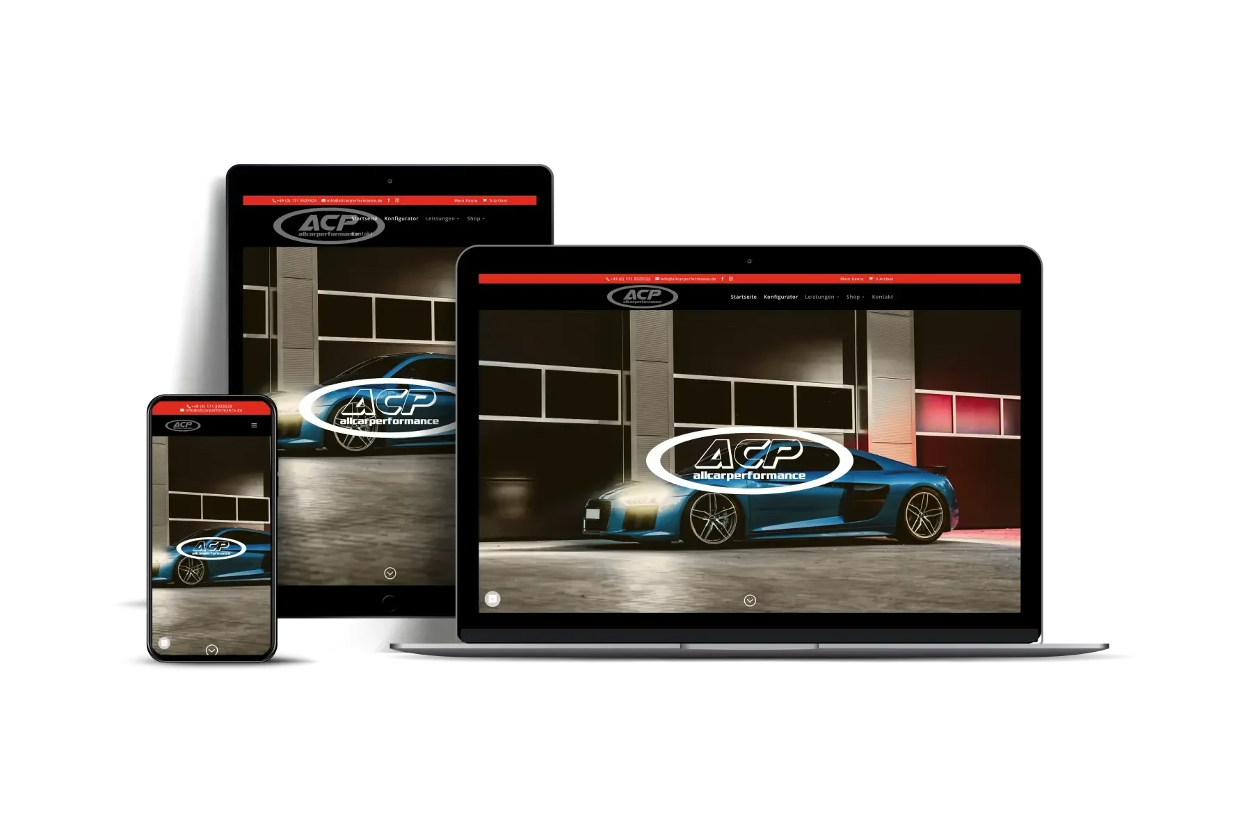 Website und Shop von Allcarperformance