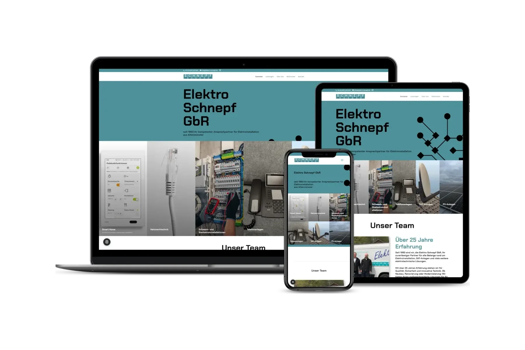 Website der Elektro Schnepf GbR