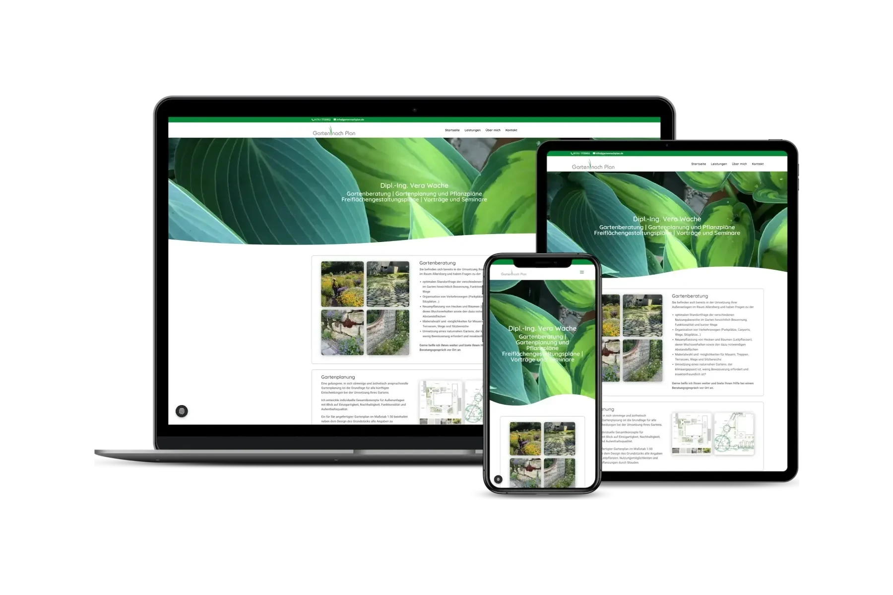 Website von Garten nach Plan