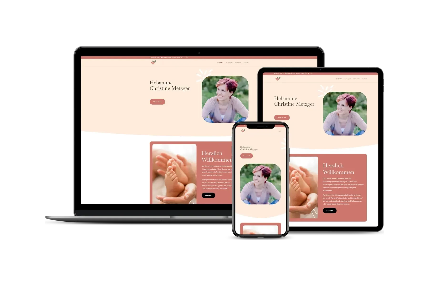 Website der Hebamme Christine Metzger