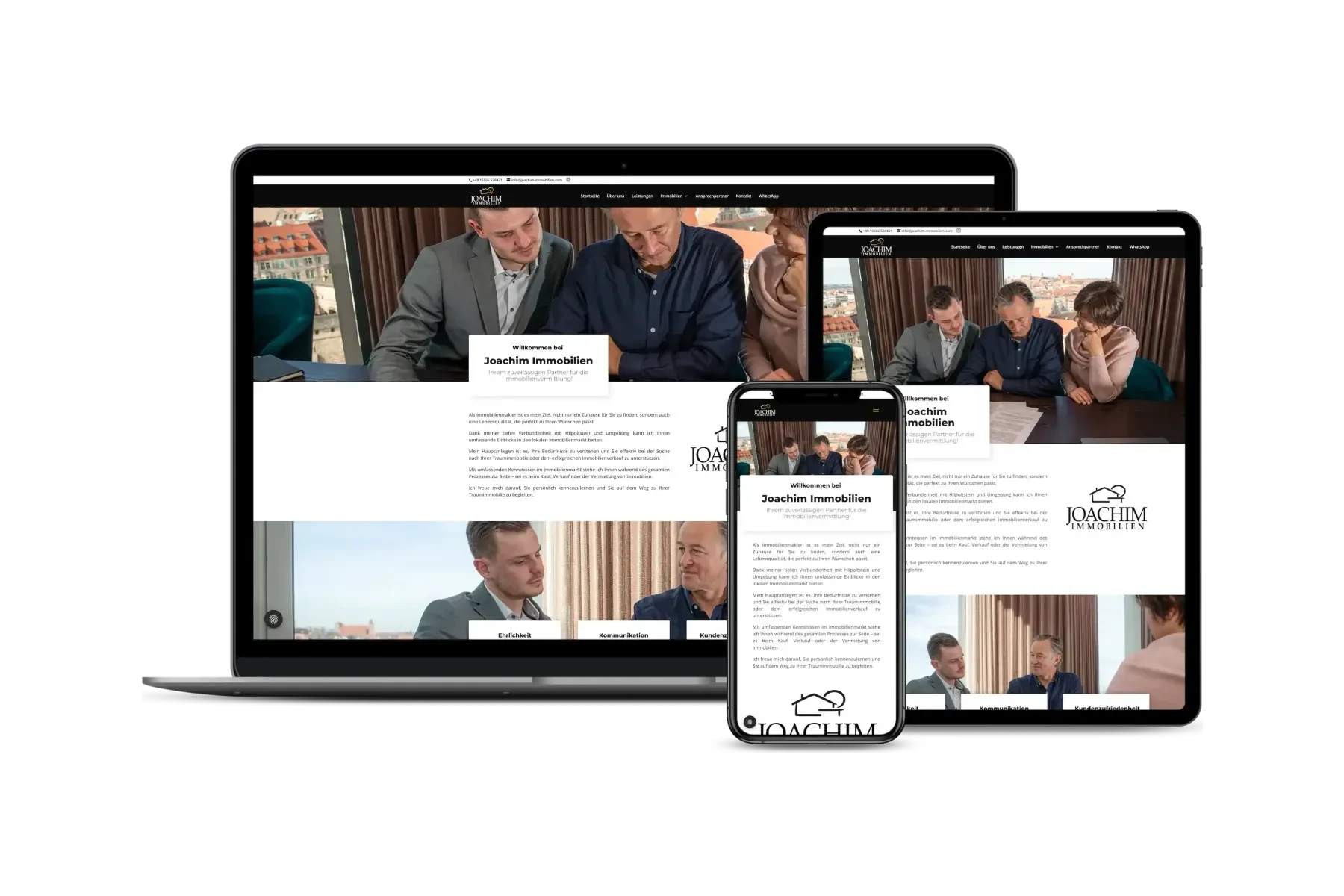 Website von Joachim Immobilien