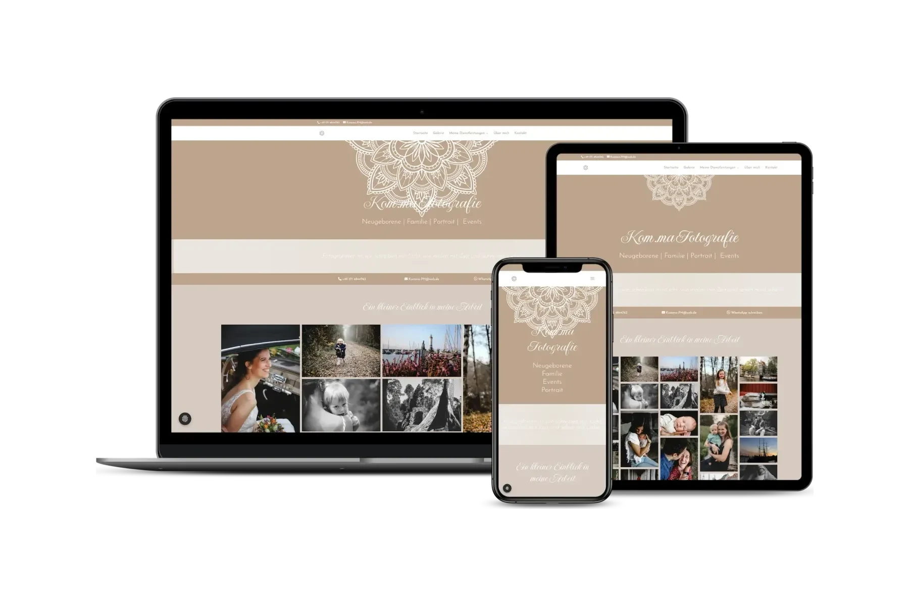 Website von Kom.ma Fotografie