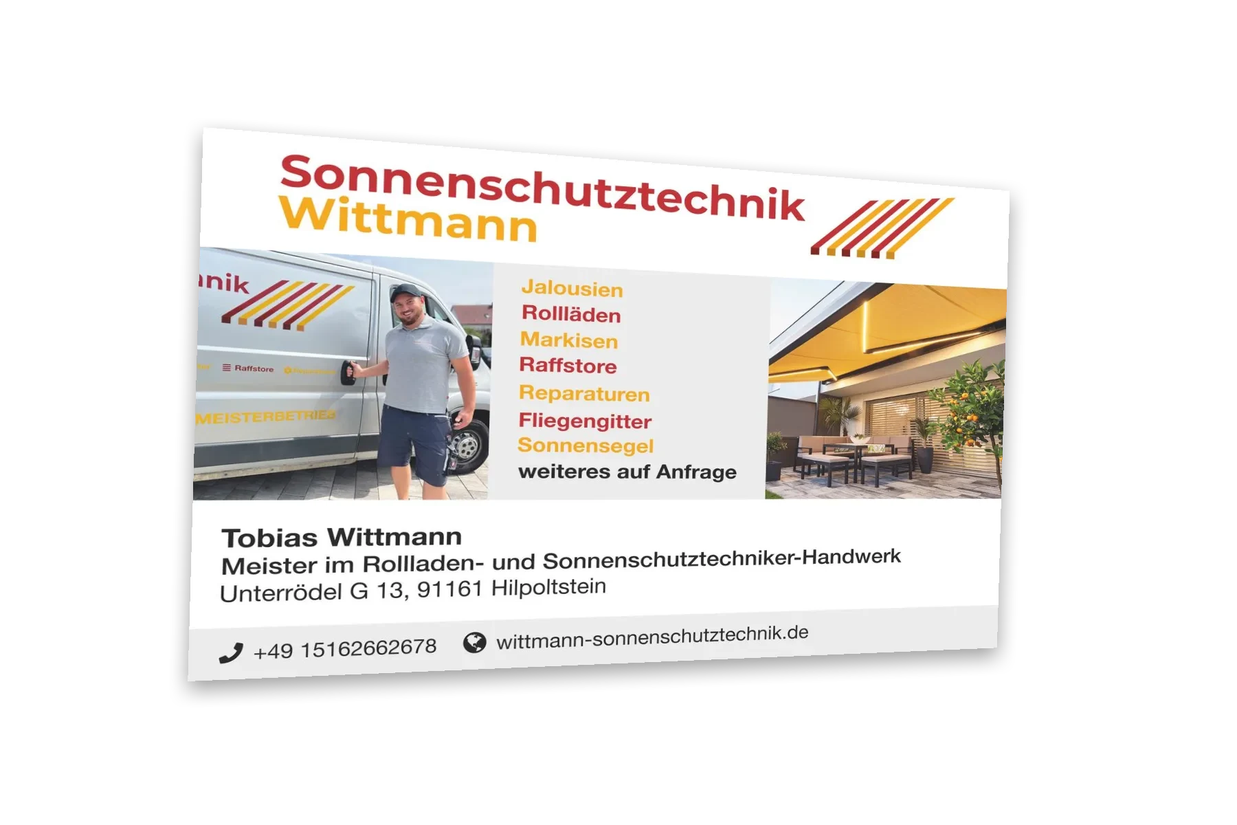 Plakat der Sonnenschutztechnik Wittmann