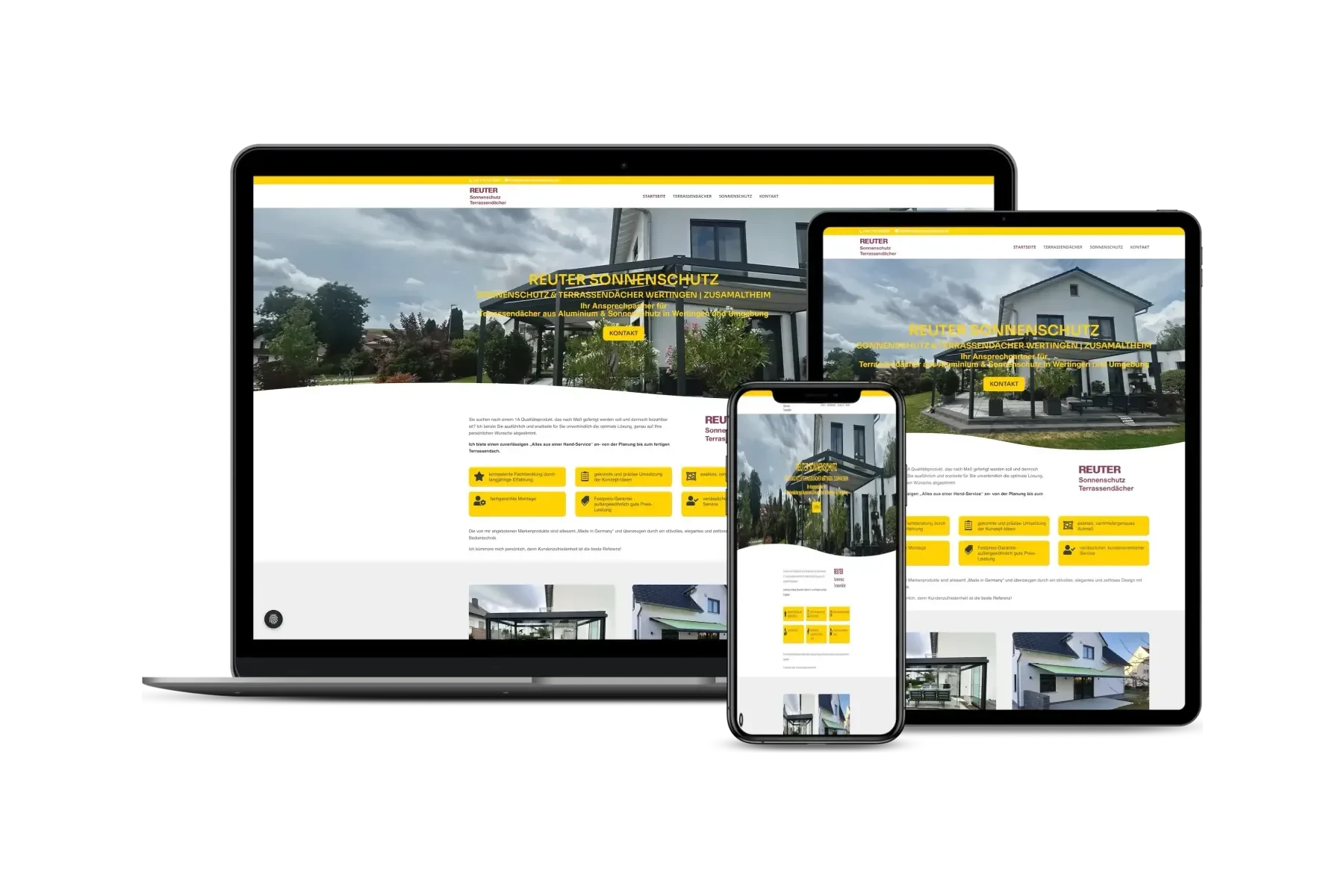 Website von Reuter Sonnenschutz