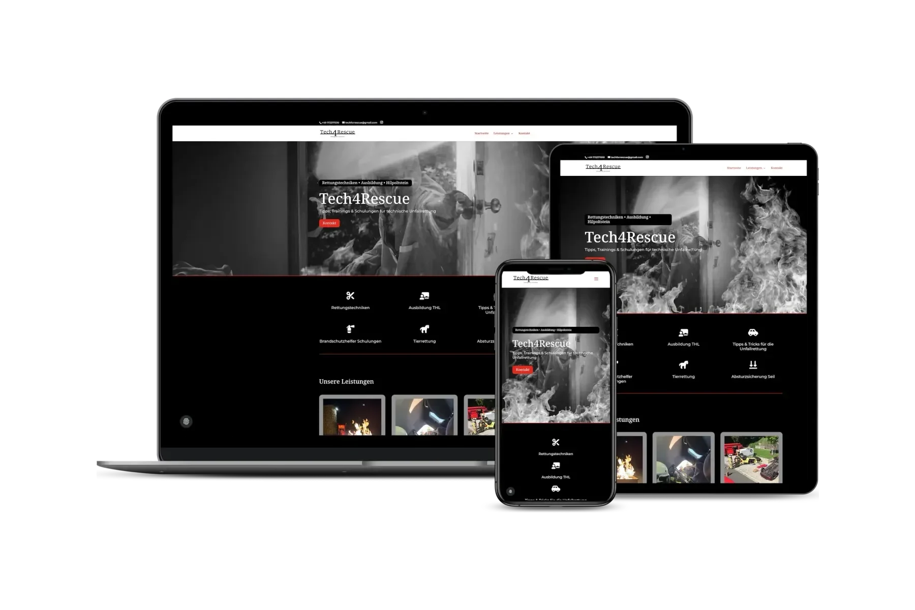 Website von Tech4Rescue