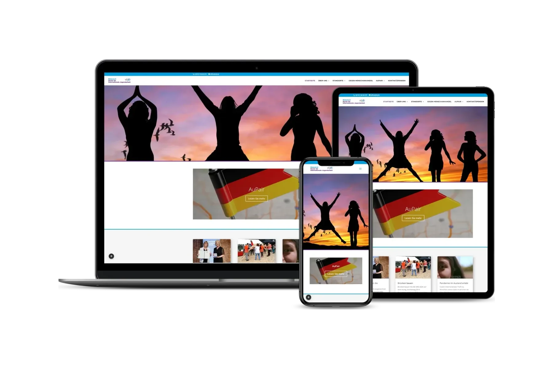 Website des Vereins für Internationale Jugendarbeit